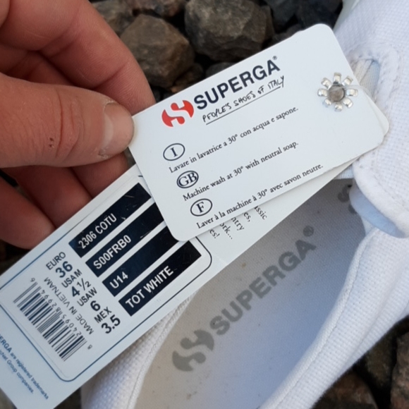 New superga white slip on platform sneakers sz 6 - Picture 5 of 8